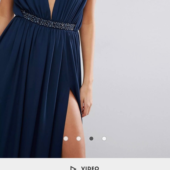 ASOS navy gown - Picture 3 of 7